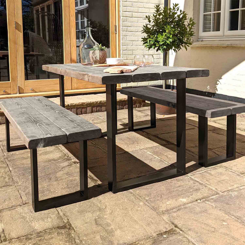 Rustic Garden Furniture Set | Square