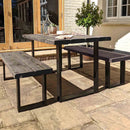 Rustic Garden Bench | Square