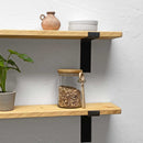 Rustic Thin Lipped Metal Bracket Shelf | 15cm Depth
