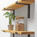Rustic Thin Lipped Metal Bracket Shelf | 15cm Depth
