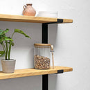 Rustic Thin Lipped Metal Bracket Shelf | 15cm Depth