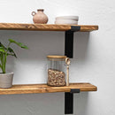 Rustic Thin Lipped Metal Bracket Shelf | 15cm Depth