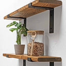 Rustic Thin Lipped Metal Bracket Shelf | 15cm Depth
