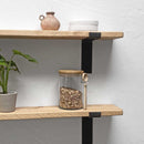 Rustic Thin Lipped Metal Bracket Shelf | 15cm Depth