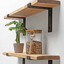 Rustic Thin Lipped Metal Bracket Shelf | 15cm Depth