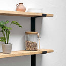 Rustic Thin Lipped Metal Bracket Shelf | 15cm Depth
