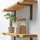 Rustic Thin Lipped Metal Bracket Shelf | 15cm Depth
