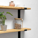 Rustic Thin Lipped Metal Bracket Shelf | 15cm Depth