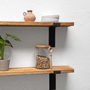 Rustic Thin Lipped Metal Bracket Shelf | 15cm Depth