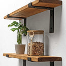 Rustic Thin Lipped Metal Bracket Shelf | 15cm Depth