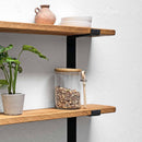 Rustic Thin Lipped Metal Bracket Shelf | 15cm Depth