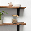 Rustic Thin Lipped Metal Bracket Shelf | 15cm Depth
