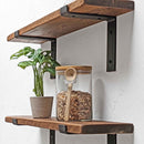 Rustic Thin Lipped Metal Bracket Shelf | 15cm Depth