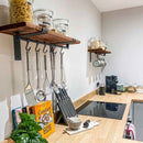 Rustic Thin Lipped Metal Bracket Shelf | 15cm Depth