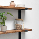 Rustic Thin Lipped Metal Bracket Shelf | 15cm Depth