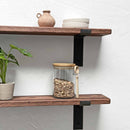 Rustic Thin Lipped Metal Bracket Shelf | 15cm Depth