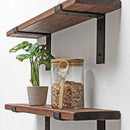 Rustic Thin Lipped Metal Bracket Shelf | 15cm Depth