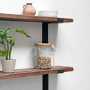 Rustic Thin Lipped Metal Bracket Shelf | 15cm Depth