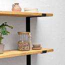 Rustic Thin Lipped Metal Bracket Shelf | 22cm Depth