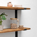 Rustic Thin Lipped Metal Bracket Shelf | 22cm Depth