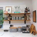 Rustic Thin Lipped Metal Bracket Shelf | 30cm Depth