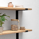 Rustic Thin Lipped Metal Bracket Shelf | 22cm Depth