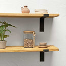 Rustic Thin Lipped Metal Bracket Shelf | 22cm Depth