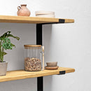 Rustic Thin Lipped Metal Bracket Shelf | 22cm Depth