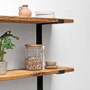 Rustic Thin Lipped Metal Bracket Shelf | 22cm Depth