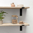 Rustic Thin Lipped Metal Bracket Shelf | 22cm Depth