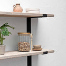 Rustic Thin Lipped Metal Bracket Shelf | 22cm Depth