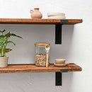 Rustic Thin Lipped Metal Bracket Shelf | 22cm Depth