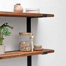 Rustic Thin Lipped Metal Bracket Shelf | 22cm Depth