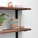 Rustic Thin Lipped Metal Bracket Shelf | 22cm Depth