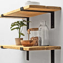 Rustic Thin Lipped Metal Bracket Shelf | 30cm Depth