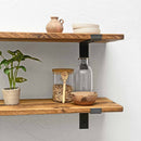 Rustic Thin Lipped Metal Bracket Shelf | 30cm Depth