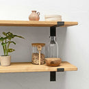 Rustic Thin Lipped Metal Bracket Shelf | 30cm Depth