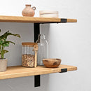 Rustic Thin Lipped Metal Bracket Shelf | 30cm Depth