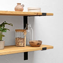 Rustic Thin Lipped Metal Bracket Shelf | 30cm Depth