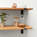 Rustic Thin Lipped Metal Bracket Shelf | 30cm Depth