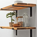 Rustic Thin Lipped Metal Bracket Shelf | 30cm Depth