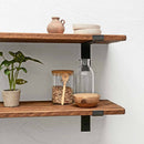 Rustic Thin Lipped Metal Bracket Shelf | 30cm Depth