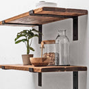 Rustic Thin Lipped Metal Bracket Shelf | 30cm Depth