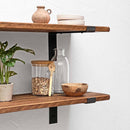Rustic Thin Lipped Metal Bracket Shelf | 30cm Depth