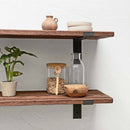 Rustic Thin Lipped Metal Bracket Shelf | 30cm Depth