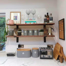 Rustic Thin Lipped Metal Bracket Shelf | 30cm Depth