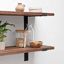 Rustic Thin Lipped Metal Bracket Shelf | 30cm Depth