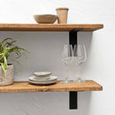 Rustic Thin Metal Bracket Shelf | 22cm Depth