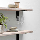Rustic Thin Metal Bracket Shelf | 22cm Depth