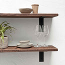 Rustic Thin Metal Bracket Shelf | 22cm Depth